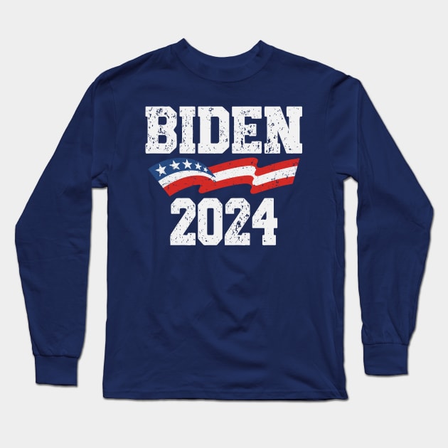 Biden 2024 Long Sleeve T-Shirt by Etopix